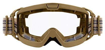Rothco ANSI Rated OTG Goggles – Ansi Z87‑1 Over‑The‑Glasses Anti‑Fog Safety Eyewear - UV400 Protection - color: Coyote Brown / Clear