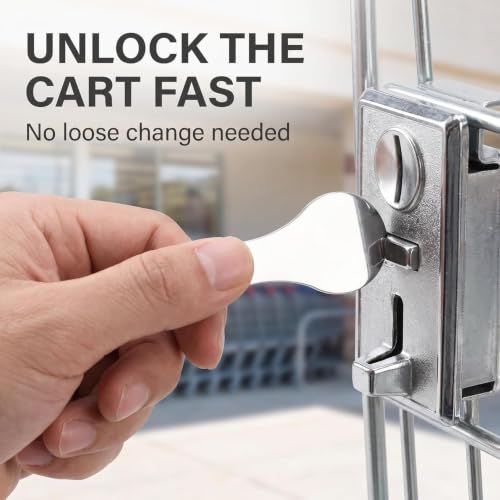 1Pc Stainless Steel Shopping Trolley Token, Metal Coin Holder Couple Key Chain DIY Shopping Cart Token, Wine Bottle Opener Bag Pendant(silver)