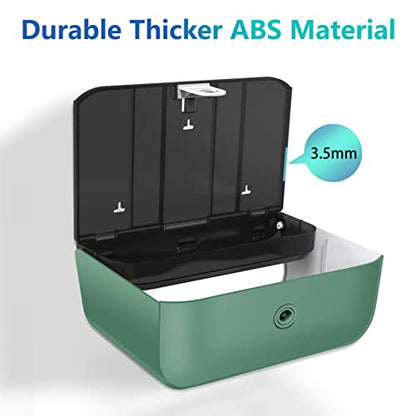 Paper Towel Holder Wall Mount: Commercial Paper Towel Dispenser for Multifold/Trifold/c Fold Hand Paper Towel, Adhesive Paper Towel Holder No-Hole Installation 200 Sheets - color: D-23 Green