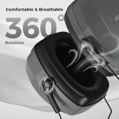 ProCase SNR33dB Noise Reduction Ear Muffs, Adult Hearing Protection - color: Grey