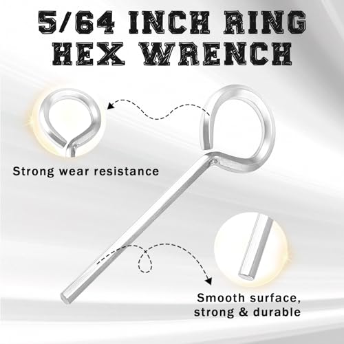 5/64 inch Standard Hex Dogging Key, Silver, 12 Pcs - color: Silver, size: 5/64
