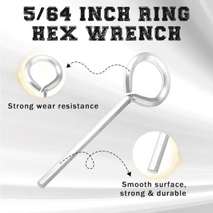 5/64 inch Standard Hex Dogging Key, Silver, 12 Pcs - color: Silver, size: 5/64