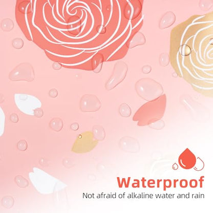 10x13 Inch Poly Mailers, Pink Golden Roses, 100 Pack Self Sealing - color: Pink Gold Roses