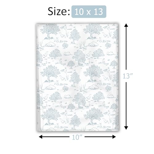 10x13 (100) Blue Toile Summertime Designer Poly Mailers Waterproof Self Sealing Tear Resistant Polymailers Shipping Envelopes Premium Printed Bags For Small Businesses - color: Blue Toile, size: 10x13 inches