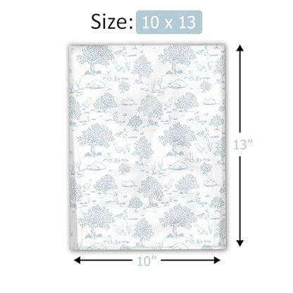 10x13 (100) Blue Toile Summertime Designer Poly Mailers Waterproof Self Sealing Tear Resistant Polymailers Shipping Envelopes Premium Printed Bags For Small Businesses - color: Blue Toile, size: 10x13 inches
