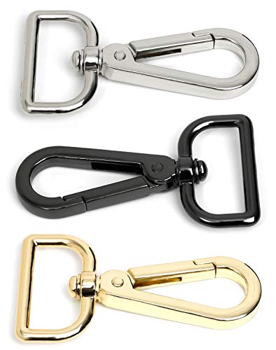 Swivel Clasps 3/4" D Ring Lobster Clasp Claw Clasp Swivel Snap Hook Clip - size: 3/4 Inch