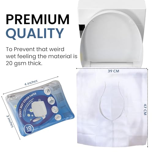 Toilet Seat Covers Disposable Flushable 100 Pack | XL 18x15 Inch Paper - size: Pack 100