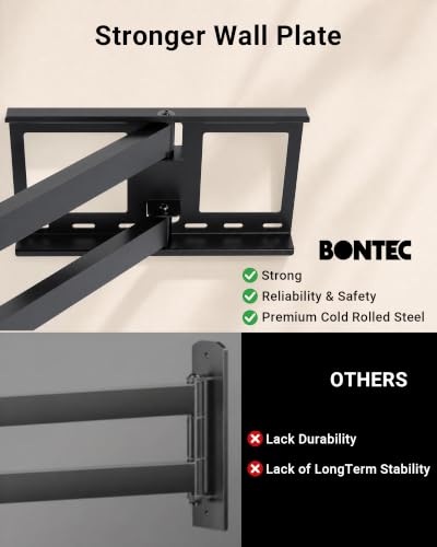 BONTEC Corner TV Wall Mount with Extra Long 40.9” Extension Arm,Tilt Swivel - size: for 32-75 Inch