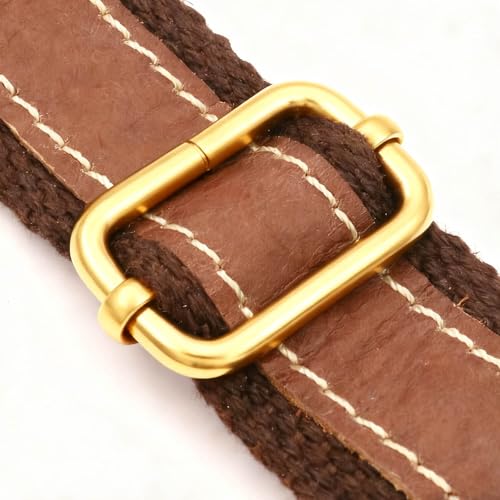 BIKICOCO Metal Slide Adjuster Buckle Tri-Glides with Movable Center Bar, for Straps, 1 x 0.6 Inch, Gold, Pack of 20 - color: Gold X 20 Pcs