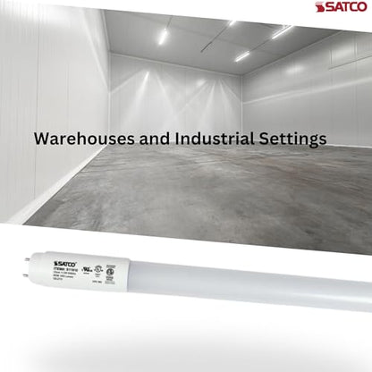 Satco S11914 18.5 Watt, T8 LED; 3000K; Medium Bi Pin Base; 50000 Average Rated Hours; 120-277 Volts; Type B; Ballast Bypass; Double Ended Wiring, 25-Bulbs