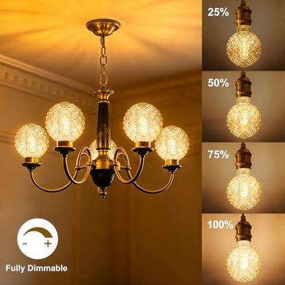 Dimmable Decorative Light Bulbs 60 Watt Pineapple LED Edison Bulb - color: 6w-2700k-amber