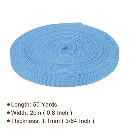 Nylon Webbing Strap, 50 Yards x 7/8 Inch Polypropylene Webbing Lightweight Strapping Backpack Band for DIY Gear Repair Outdoor Luggage Cargo Straps, Blue - color: Blue, size: 50 Yards x 7/8 Inch