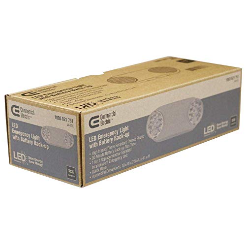 Commercial Electric Oval 11-Watt with Ni-Cad 3.6-Volt Battery White Integrated LED Emergency Light
