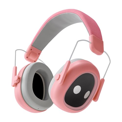 Ear protection for kids, 30dB SNR, 5.5 oz, Lightweight Adjustable - color: Pink