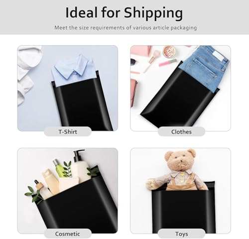 Metronic Black Poly Mailers 10x13 500 Pack, Strong Adhesive Shipping Bags - color: Black, size: 10x13 500PC