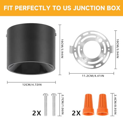 LED Ceiling Spotlight Indoor CRI 97+ Modern Cylinder Light Ceiling Mount - color: Black, size: 3 Pack – 3000K Warm White