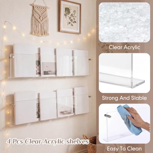 6 Pack Clear Acrylic Magazine Holder Wall, Brochure, 24 Inch - size: 24 Inch