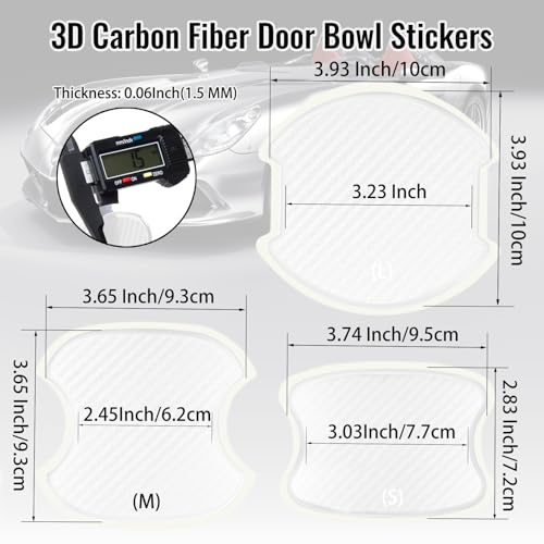 Automotive Door Handle Paint Scratch Protective Film(M) - color: White, size: M