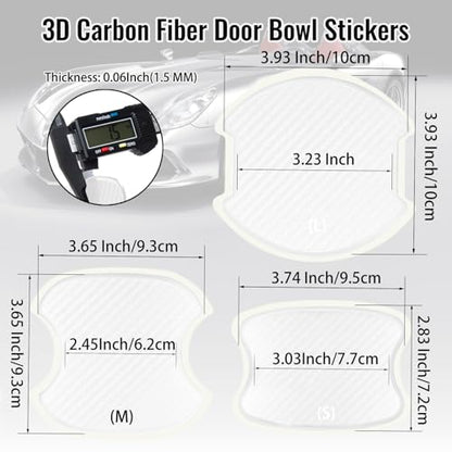 Automotive Door Handle Paint Scratch Protective Film(M) - color: White, size: M