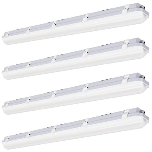 JTT 4FT LED Vapor Tight Light Fixture 60W/50W/40W Options 0-10V - 4Pack - size: 4FT (4-Pack)