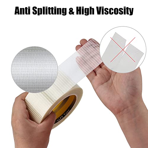 LLPT Filament Strapping Tape, 1" x 36 Yards Each 6.2 Mil, 2 Pack - size: 1" x 36 yds