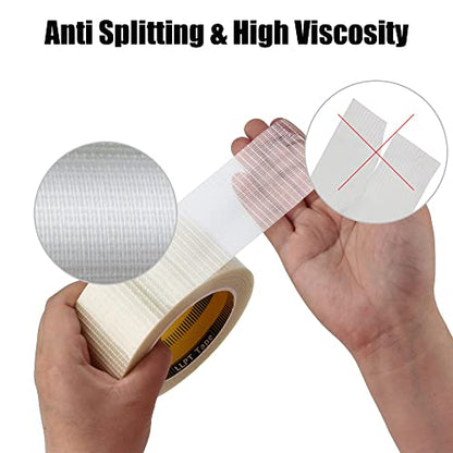 LLPT Filament Strapping Tape, 1" x 36 Yards Each 6.2 Mil, 2 Pack - size: 1" x 36 yds