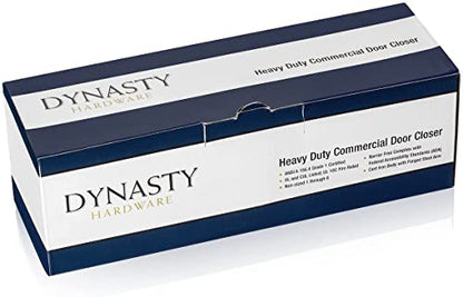 Dynasty Hardware Heavy Duty Hydraulic Door Closer, Adjustable Size 1-6, Commercial Grade, 8500 & 4401 Series, Meets ADA, Sprayed Aluminum & Duronotic Finish
