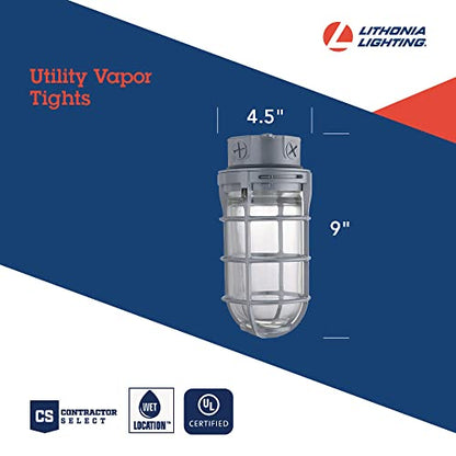 Lithonia Lighting Incandescent Vapor Tight Jelly Jar Light 150W 120V Grey - size: 150W Max, style: Ceiling Mount