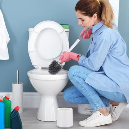 Patelai 6 Pack 18.12 Inch Toilet Brush and Holder for Bathroom