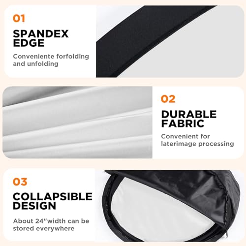 Portable Chromakey Black/White Backdrop with Stand,59 * 39 inch Pop Up Collapsible Backdrop,Foldable Black&White Screen 2 in 1 Backscreen for Photo and Video Shooting,Gaming (Black & White) - color: Black&White