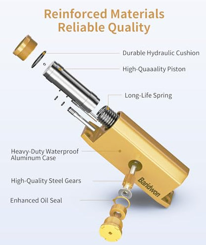Commercial Heavy Duty Door Closer Large Size with Dullgolden Finish, Hydraulic Self-Closing System - size: Large, style: Dullgolden