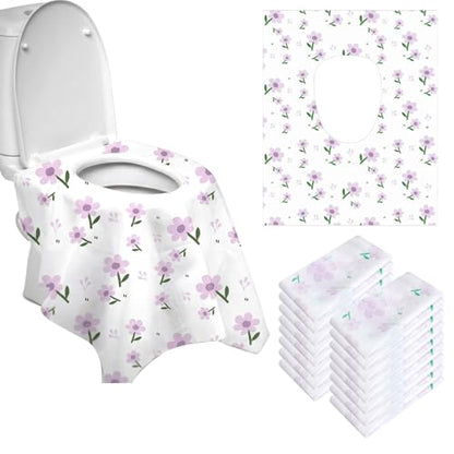 Travel Toilet Seat Cover Disposable 20 Pack Individually Wrapped Waterproof Potty Training Covers Large Public Restroom Toilet Seat Covers for Kids and Adults Trip Airplane