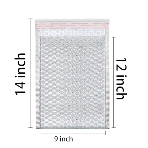 30 Pack 11.8 x 9 Inch Metallic Silver Bubble Mailers, Padded Mailing Envelopes, Foil Self Seal Waterproof Shipping Envelopes for Mailing, Packing, Shipping - color: Silver, size: 30 Pack 11.8 x 9 Inch