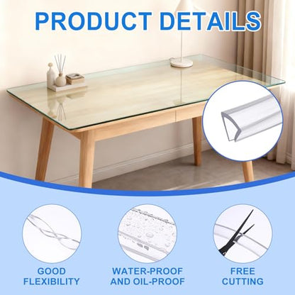 uxcell Clear Edge Trim 9.8Ft U Channel Edges Guards Fits 13/32"-7/16" - size: 9.8Ft x 9/16" x 15/32", Fits 13/32"-7/16"