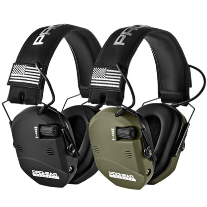 PROHEAR 022 Electronic Ear Protection for Shooting & Hunting - 29dB SNR Noise Reduction, 4 Omnidirectional Microphones - color: Electronic Ear Protection-black+green