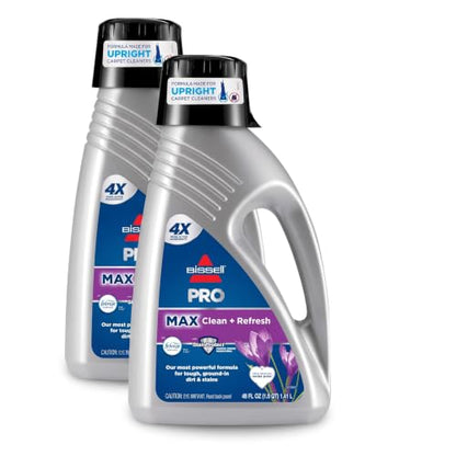Bissell PRO MAX Clean + Refresh with Febreze Full Size Carpet Cleaner Machine Formula,48 oz.,2515A,(Pack of 2) - size: 48 Fl Oz (Pack of 2), style: Pro Max with Febreze 48 Fl Oz (Pack of 2)