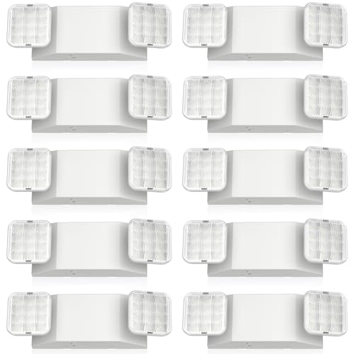 FREELICHT 6 Pack LED Double-Sided Exit Sign with Emergency Lights 10 Pack LED Emergency Lights for Business.