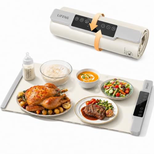 LIFENG Food Warming Mat,Warming Plates to Keep Food Warm - color: Beige, size: 35.43x13.39Inch