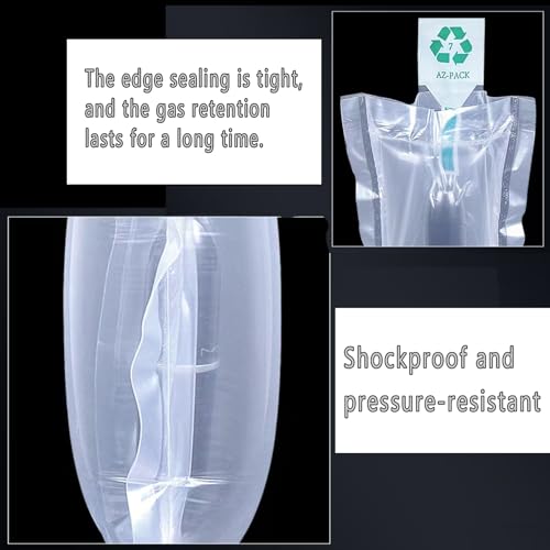 100 Count Inflatable Air Pillows for Shipping, Self-Sealing Packaging Air Bags, PE/PA Box Filler & Void Fill for Moving, Eco-Friendly Alternative to Packing Peanuts with Manual Pump (5.9x7.9 inch) - size: 5.9x7.9 inch