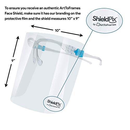 ArtToFrames Protective Face Shield 3 Pack, Made in The USA, Fully Transparent Face and Eye Protection from Droplets and Saliva with Reusable Glasses and Replaceable Shield, Anti-Fog - color: Clear, size: 1 Count (Pack of 3)