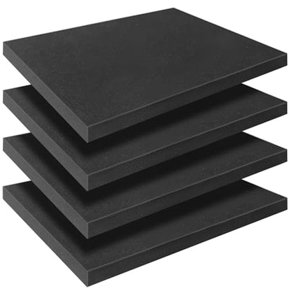 Black Polyurethane Foam Inserts for Cases, 4 Pcs 16 x 12 x 1 Inch, Cuttable Packing Padding for Tool Box, Camera, Crafts and Storage - size: 16x12x1inch