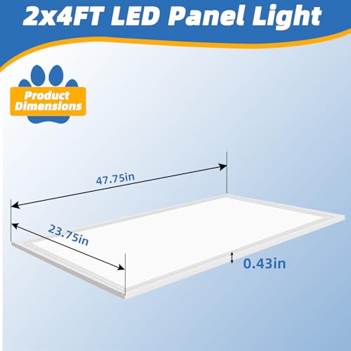 WYZM 10 Pack 2X4 LED Flat Panel Light,7800lm, 5000K Daylight White - size: 10pack