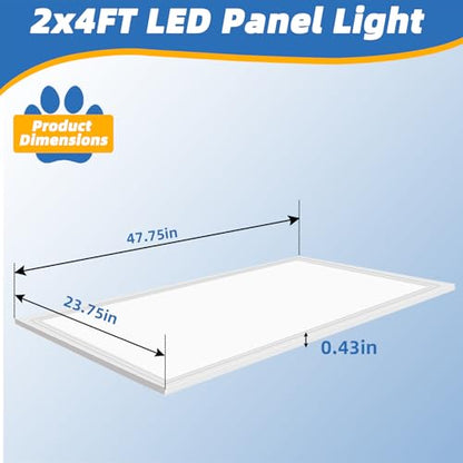 WYZM 10 Pack 2X4 LED Flat Panel Light,7800lm, 5000K Daylight White - size: 10pack