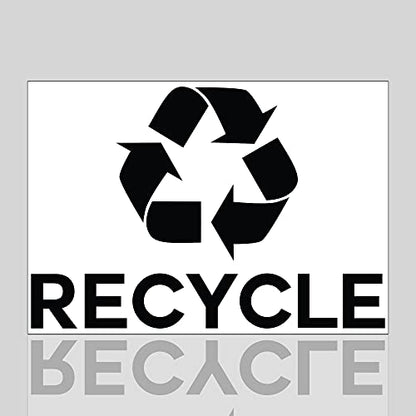 Ignixia Recycle Symbol Sticker Decal to Organize Trash cans/Garbage containers, Recycle Sign Decal Plotter Cut Vinyl Outdoor Recycle Containers (Black, 10 X 7) Inches Large Black (Pack of 01) - color: Black (Pack of 01)