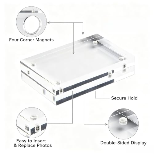 Acrylic Sign Holder, Acrylic Poster Double-Sided Display Stand For Countertops, Acrylic Stands For Display In Offices, Restaurants, And Events(12.8 x 17.8cm) - size: 12.8 x 17.8cm