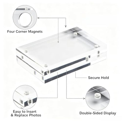 Acrylic Sign Holder, Acrylic Poster Double-Sided Display Stand For Countertops, Acrylic Stands For Display In Offices, Restaurants, And Events(12.8 x 17.8cm) - size: 12.8 x 17.8cm