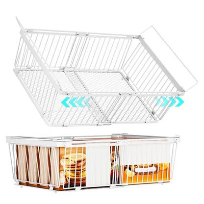 Large Freezer Organizer Bins for 10 to 20 Cu.Ft,2 Pack , Leak-Proof Bottom