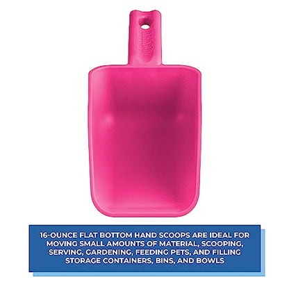 Vikan Remco 63001 Color-Coded Plastic Hand Scoop - BPA-Free Food-Safe Kitchen Utensils, Restaurant and Food Service Supplies, 16 oz, Pink - color: Pink, size: 16 ounces