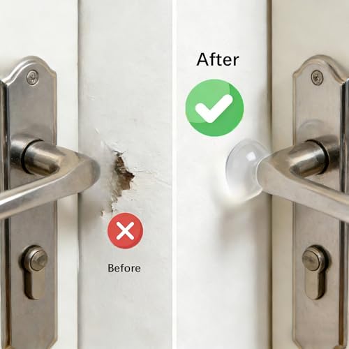 6pcs Door Handle Bumpers for Protecting Walls, Cabinet Door Bumpers - size: 30*30cm(1.18*1.18in)