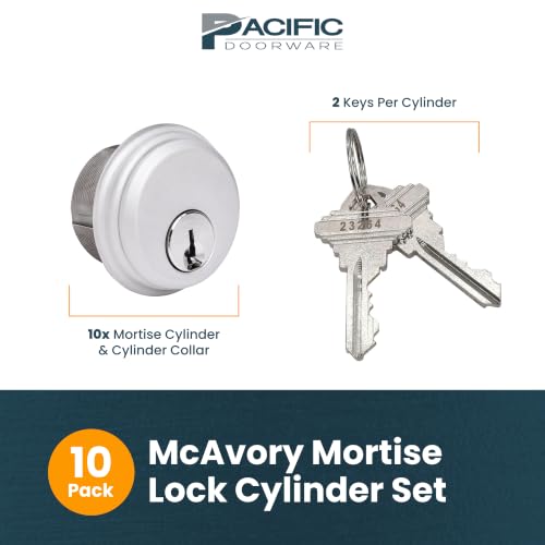Mixed Cylinder Locks - Keyed Aluminum Silver, 10 Pack - color: Aluminum Silver, size: 10 Pack, style: Keyed Cylinder